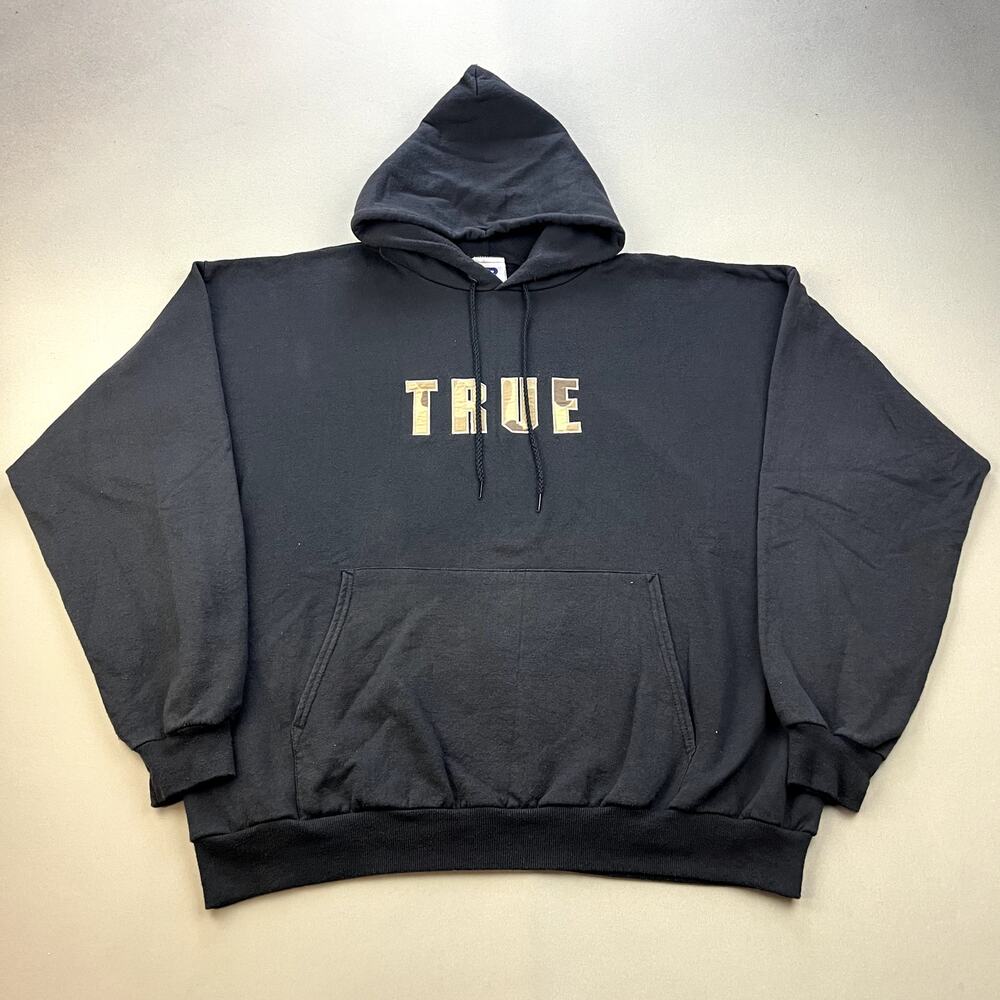 Vintage True SF Hoodie Sweatshirt Adult XXL Black San Francisco Skater Haight St